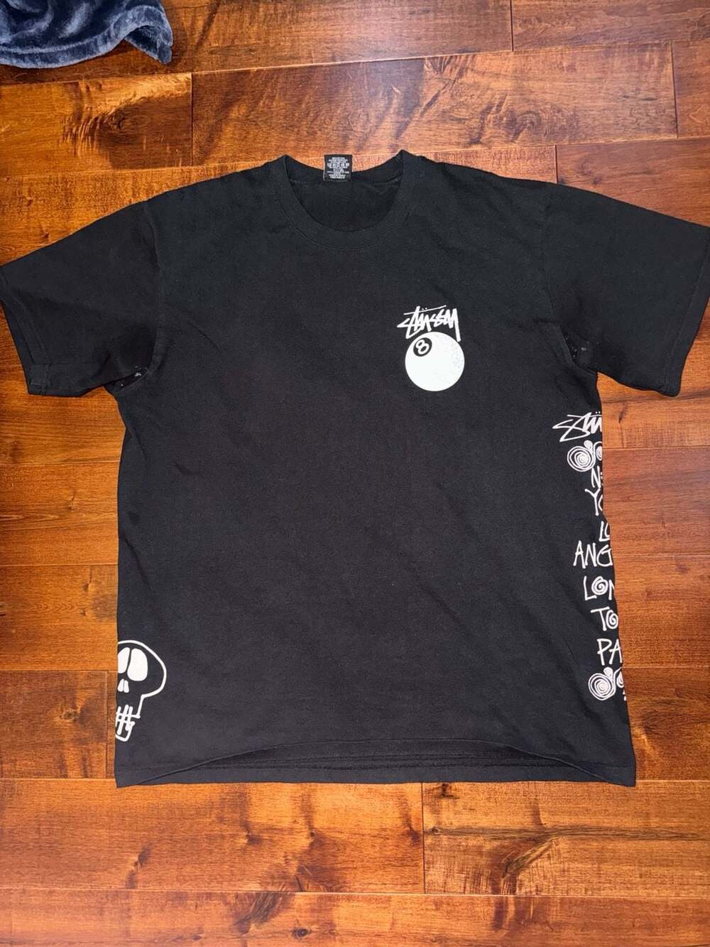 Stüssy Test Strike Pigment Dyed T-Shirt Black Size L